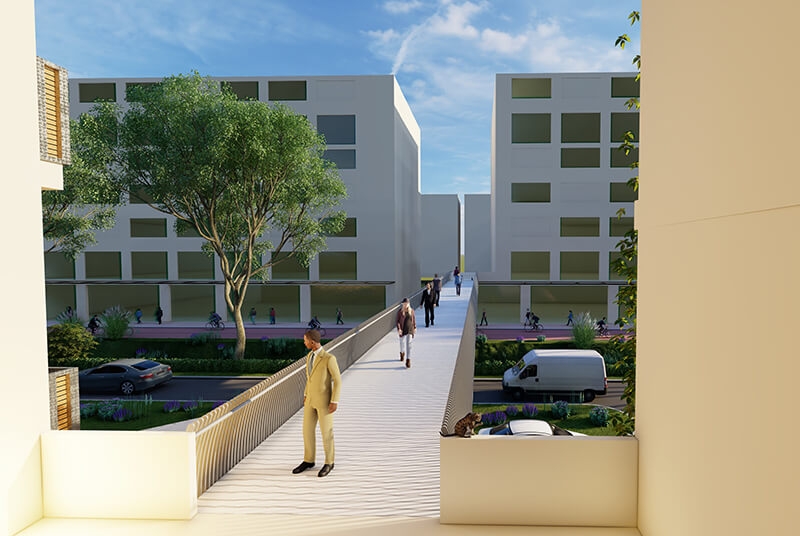 Slim parkeren aan de rand van de stad